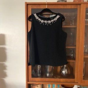 Banana Republic Black Top with Beading